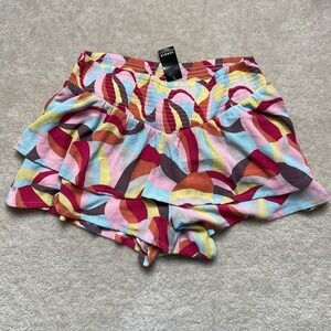 Torrid Pull On Gauze Smocked Ruffle Shorts Womens 1 (1X 14-16) Lined NWT